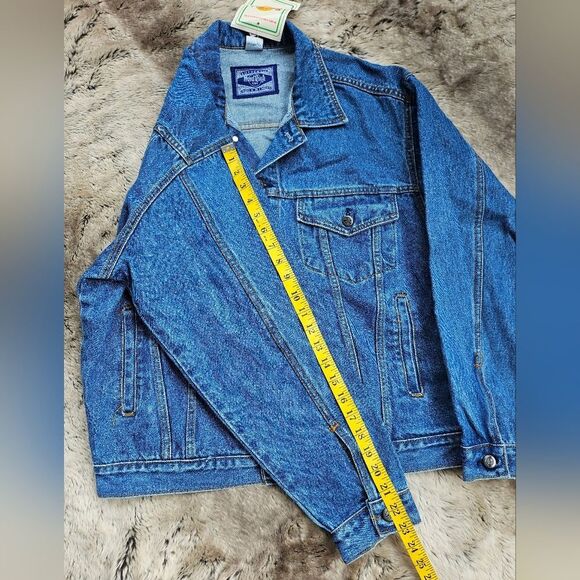 Hard Rock Cafe Guitars Denim Jacket Button Front Jean Embroidered M Unisex - Picture 11 of 13